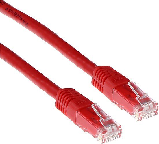 ACT Rode 10 meter U/UTP CAT6 patchkabel met RJ45 connectoren IB8510