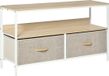 Homcom TV-standaard van MDF, 98x29x56 cm, lichtgrijs