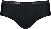 sloggi men Basic Heren Midi slip - Zwart - Maat S