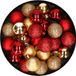 Merkloos / Sans marque Kaemingk B.V. 28x stuks kunststof kerstballen rood en goud mix 3 cm