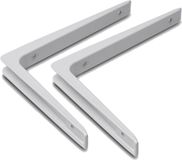 Dulimex B.V. Support d'étagère - 8 pièces - aluminium - blanc - 15 x 10 cm - 50 kg