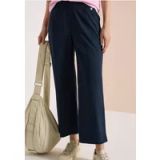 Cecil 7/8 High Waist broek met wijde pijpen in Loose Fit