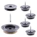 Wagner QuickClick® Viltglijders, meubelglijders, set van 4 stuks, om vast te schroeven, 4 x basis + schroef + glijinzetstuk vervangbaar, speciaal vilt SYNO Slim, diameter Ø 25 mm, Made in DE, 16791599