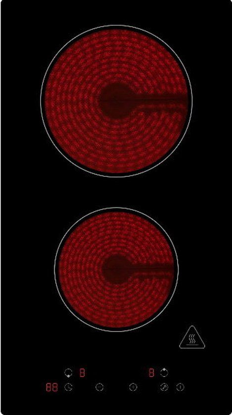 Respekta KM9130T-28 - 2-pits keramische kookplaat - Zwart - Inbouw - Touch control