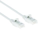 ACT Witte 2 meter LSZH U/UTP CAT6 datacenter slimline patchkabel snagless met RJ45 connectoren