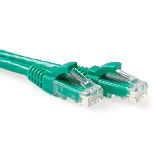 ACT Groene 1 meter U/UTP CAT6A patchkabel snagless met RJ45 connectoren