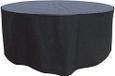 Bikain BI005PR Waterdichte afdekking voor ronde tafels en stoelen, verstelbare sluiting, voor binnen en buiten, van polyesterweefsel, 160 g/m2, 163 x 89 cm, zwart