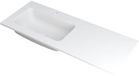 Wastafel INK Faktor Wastafel Polystone Links met 1 Kraangat - 1200x450x15 mm - Mat Wit