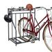 Relaxdays Fietsenrek - voor 3 fietsen - met mandje - antraciet