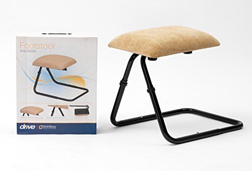 Drive DeVilbiss Healthcare Aandrijving verstelbare voetenbank - Beige Chenille stof