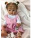 Bébé reborn réaliste, 55 cm, poupée en silicone, fille, vêtements roses