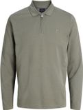 Jack & Jones Jprblaethan Ls Zip Polo 12299231 Smokey Olive Mannen Maat - XL