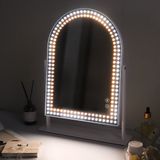 VANITII Hollywood Arch spiegel - Wit - 30cm x 41cm