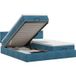 Prolenta Maison Exclusive - Ottoman bed met matras en hoofdeinde, 2 stuks, donkerblauw fluweel