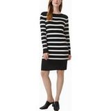 Comma Dresses Grey/black Maat: 40 | Midi Jurken Outlet | Dames | Zwart