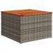 Syfax Tuintafel 55x55x37 cm poly rattan en acaciahout grijs