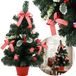 VICREG SPÓŁKA Z OGRANICZONĄ ODPOWIEDZIALNOŚCIĄ Petit arbre de Noël artificiel, rouge avec houx dans un pot, décoré 60 cm