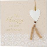 Depesche 13593.26 Paper Love vouwwenskaart met bijpassend opschrift en kleurrijke designs, zonder tekst binnenin, vouwkaart met envelop