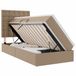 vidaXL Opbergbed met LED Cappuccino 90 x 200 cm Kunstleer