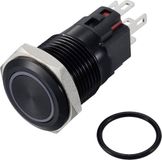 TRU COMPONENTS TC-12647424 Druktoets 250 V/AC 3 A 1x uit/(aan) IP65 Rood Moment Aluminium (geëloxeerd) 1 stuk(s)