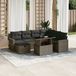 Maison Exclusive - Salon de jardin 8 pièces avec coussins gris en polyrotin