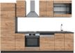 Vicco Fame-Line Unité de cuisine complète – 300 cm, WB Chêne anthracite or/anthracite