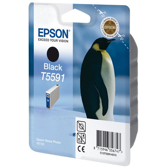 Epson Penguin inktpatroon Black T5591 single pack / zwart