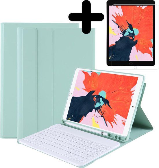 iPad 10.2 (2019) / iPad 7 Toetsenbord Hoesje - Pastelgroen