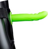 Ouch! Shots Ouch! by Shots - Glow in the Dark Textured Curved Hollow Strap-On - 8 / 20 cm