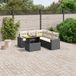 Maison Exclusive - Ensemble de meubles de jardin 6 pièces avec canapé et coussins, noir, en polyrotin