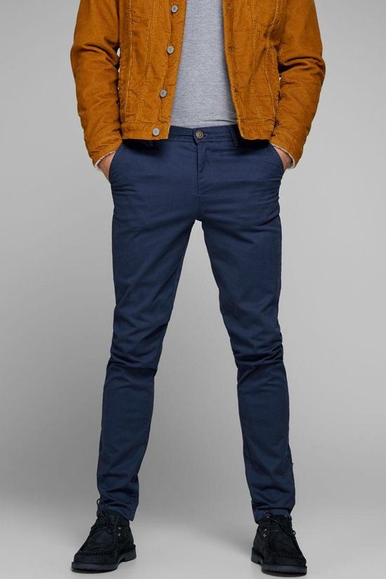 Jack & Jones Marco Bowie Slim Fit Chino - Blue - Size 33