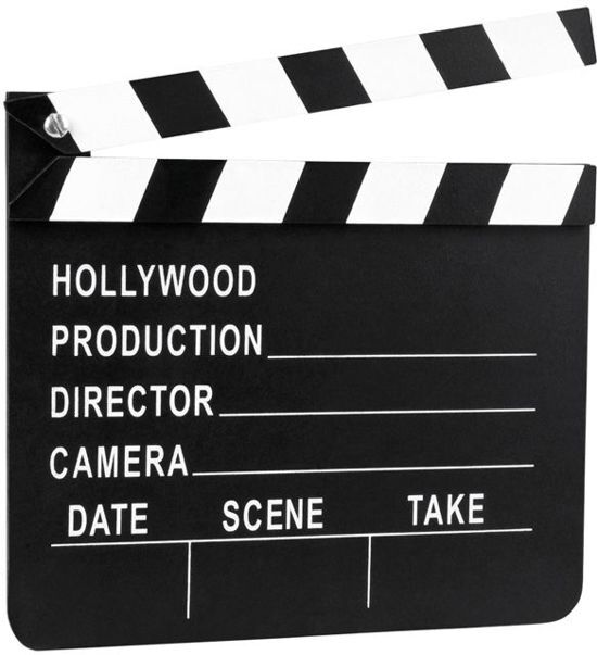 Feestbeest.nl Filmklapper Hollywood 18 x 20cm