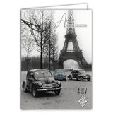 IETSCPXL-15008N Renault IETSCPXL-15008N MAXI GROTE KAART XL 22 x 31 cm Officiële licentie Eiffeltoren Auto Verzamelwagen - Wit Interieur 44 x 31 cm - Met envelop - Vertrek Pensioen Verjaardag