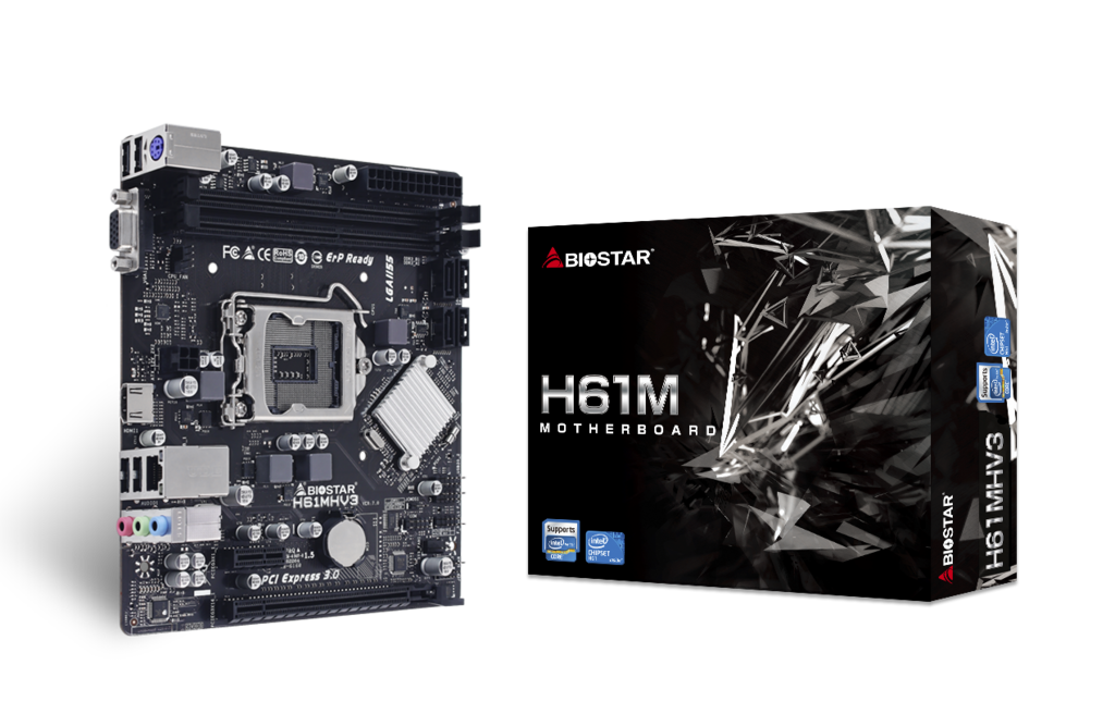 Biostar H61MHV3 - Moederbord - micro ATX - Intel H61 - LGA 1155 (Socket H2)