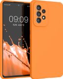 kwmobile telefoonhoesje geschikt voor Samsung Galaxy A53 5G - Hoesje met siliconen coating - Smartphone case in fruitig oranje
