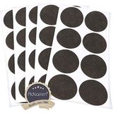 Adsamm FP-15-SA-BR-50-8-5 FP-15-SA-BR-50-8 40 x viltglijders, bruin, Ø 50 mm
