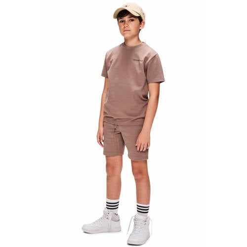 Retour Jeans regular waist sweatshort bruin