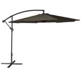 Happy Garden OAHU Ombrello rotondo a sbalzo 3m diametro grigio