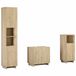 vidaXL Badkamerkast - set - 3 - st - Sonoma Eiken