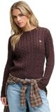 Superdry Essentials SD&CO Kabelgebreide Trui Dames Chestnut Brown