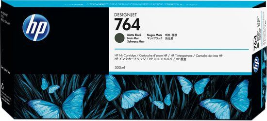 HP 764 Mat Zwart Inktcartridge, 300 ml