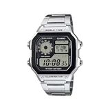 Casio Sports AE-1200WHD-1A Digitaal kwartshorloge voor mannen, grijs/metallic, armband