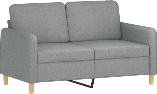 vidaXL Tweezitsbank 120 cm stof lichtgrijs