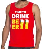 Bellatio Decorations Shoppartners Bv Time to drink Beer tanktop rood heren L