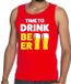 Bellatio Decorations Shoppartners Bv Time to drink Beer tanktop rood heren L