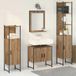 Maison Exclusive - Ensemble de salle de bain avec porte 4 pièces Marron