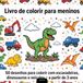 Livro de colorir para meninos: 50 desenhos para colorir com escavadeiras, dinossauros e veículos – a partir de 3 anos