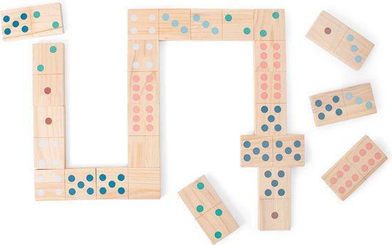 BS Toys Domino in het Groot - Vloerspel - Gekleurd - Extra Groot