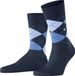 Burlington Manchester gedessineerd katoen sokken heren blauw - maat 46-50