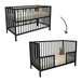 Colorfull Home Collection Colorfull Home Meegroei Ledikant Luca V2 Pure Black 60x120